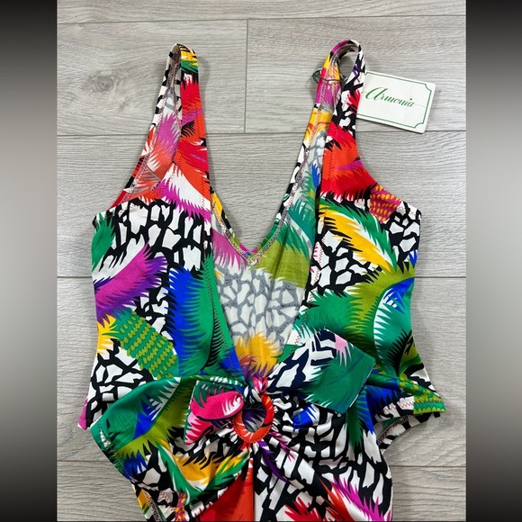 Armonia Vintage Print One Piece Swimsuit Deadstock - Picture 3 of 13